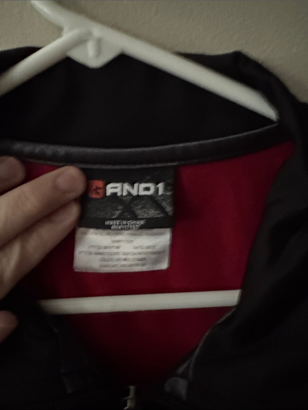 AND1 Red and Black Lightweight Full-Zip Shirt Jacket - Picture 2 of 5